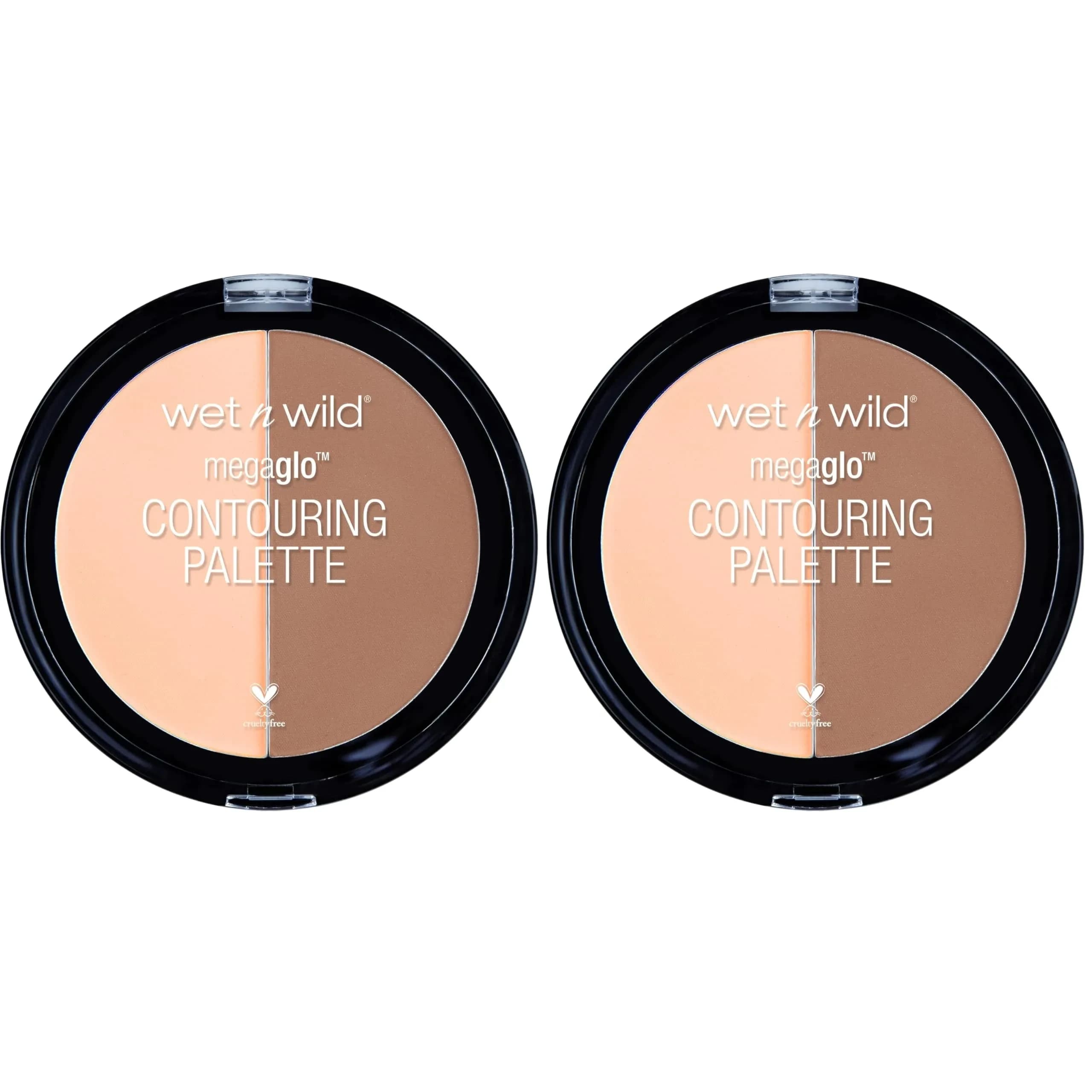 wet n wild MegaGlo Contour Palette Dulce De Leche 2 Count | Sculpted Face Contour & Highlight Kit - main product image