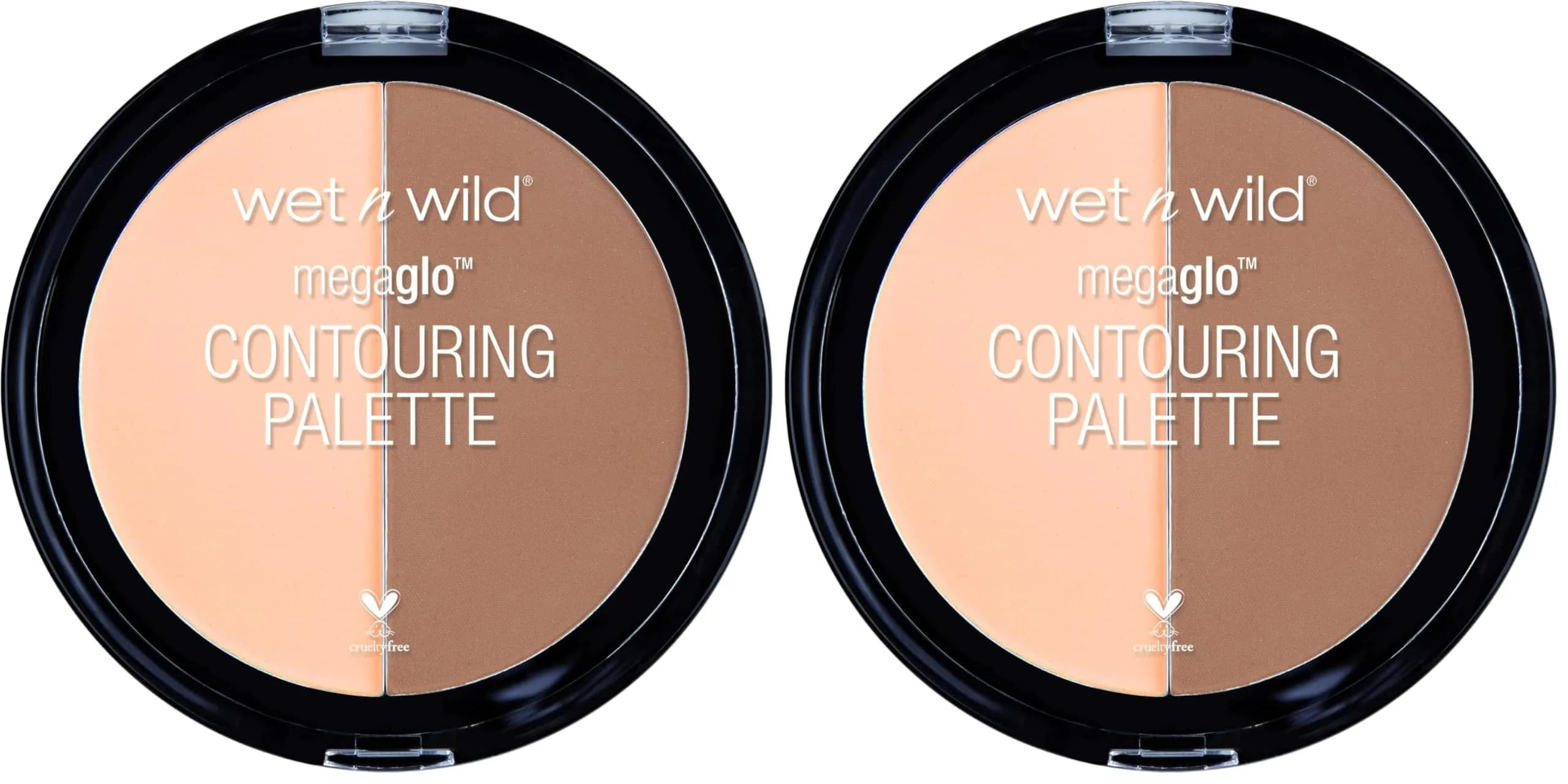 wet n wild MegaGlo Contour Palette Dulce De Leche 2 Count | Sculpted Face Contour & Highlight Kit — Dulce De Leche