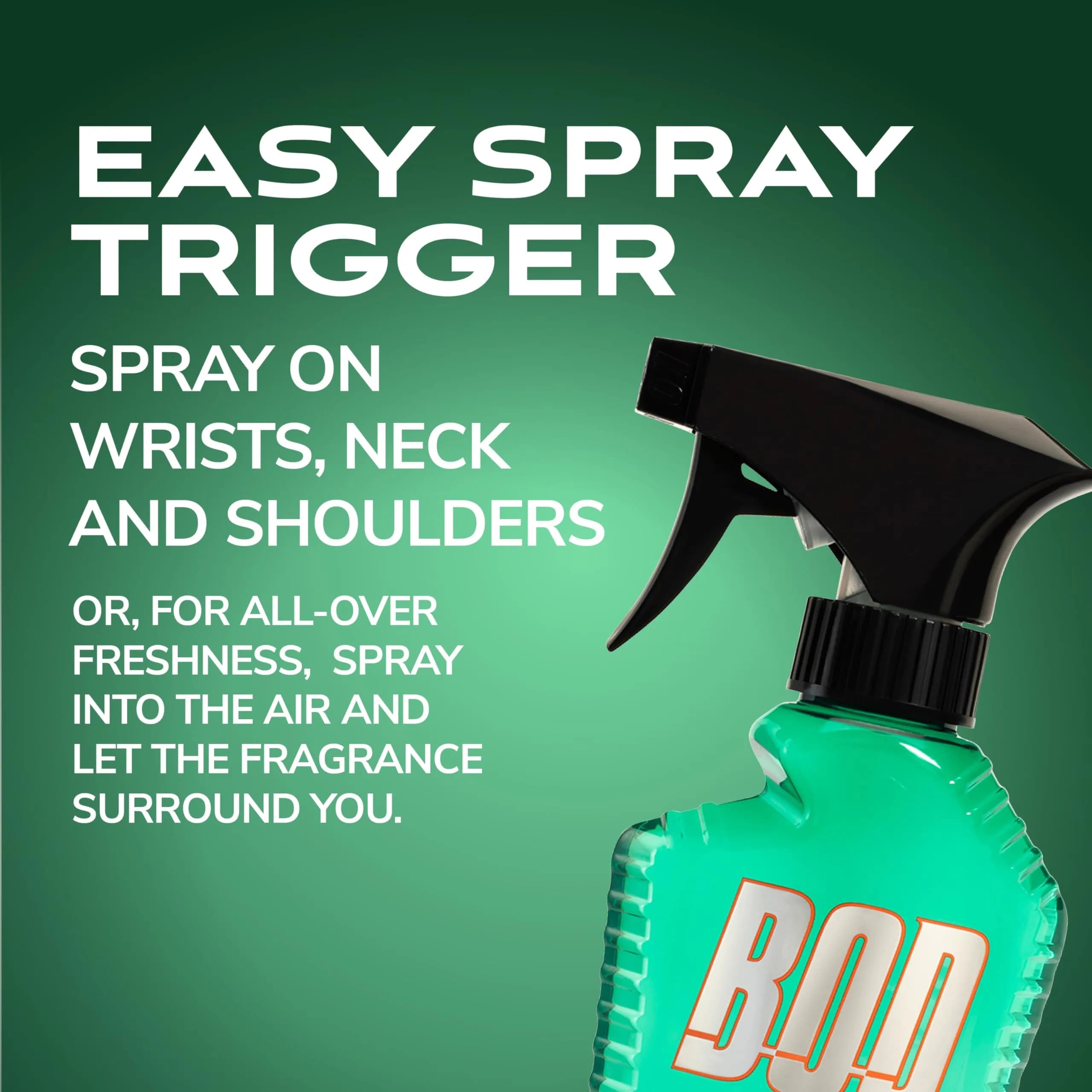 BOD man Fresh Blue Musk Green Body Spray 8 Fl Oz (Pack of 2) | Masculine Fragrance - view 3