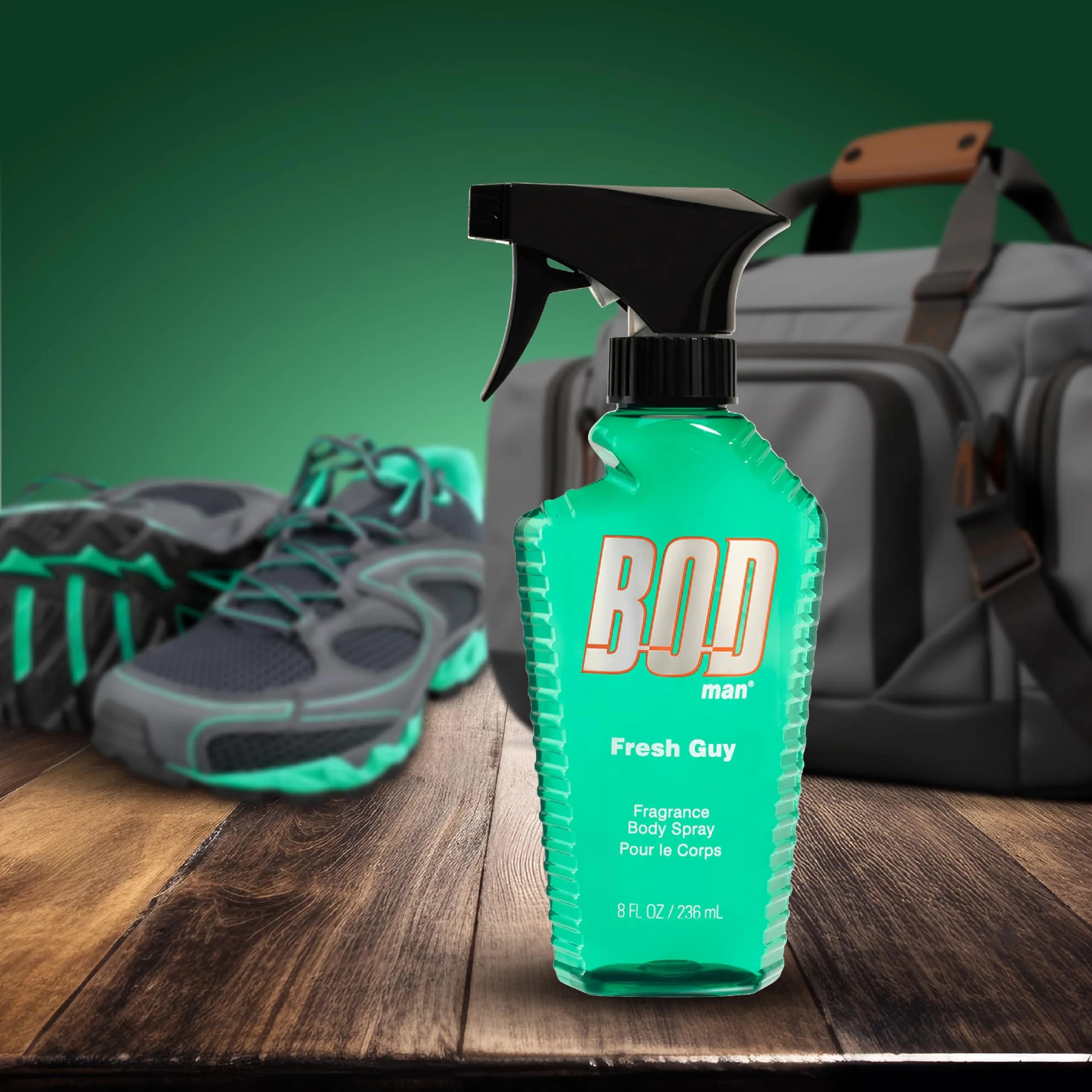 BOD man Fresh Blue Musk Green Body Spray 8 Fl Oz (Pack of 2) | Masculine Fragrance - view 4