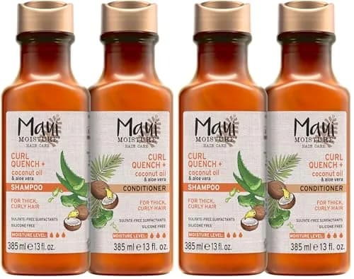 Maui Moisture Curl Quench + Coconut Oil Shampoo + Conditioner 13 Fl Oz Pack of 2 | Hydrates & Defines Curly Hair thumbnail 1