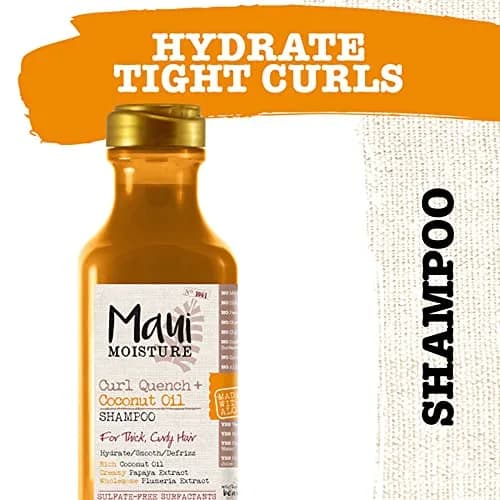 Maui Moisture Curl Quench + Coconut Oil Shampoo + Conditioner 13 Fl Oz Pack of 2 | Hydrates & Defines Curly Hair thumbnail 2