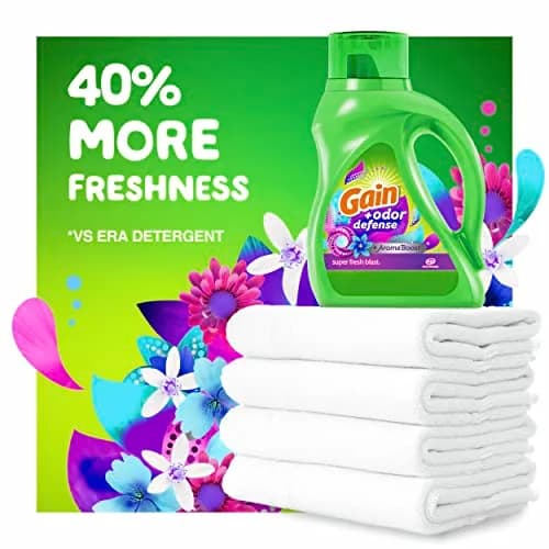 Gain Odor Defense Liquid Laundry Detergent Super Fresh Blast 308 fl oz (154 fl oz Pack of 2) | Fights Odor & Lasts thumbnail 3