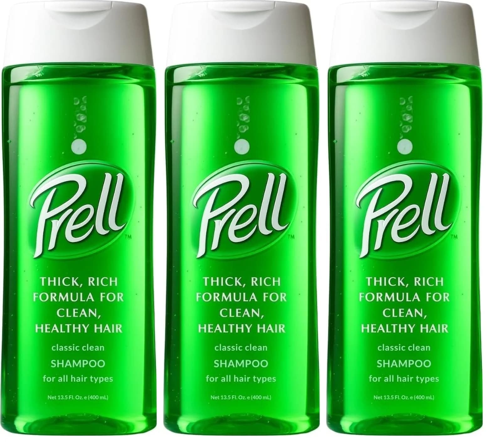 Prell Original Shampoo, 1200ml (40.5 Fl Oz) | Deep Clean Formula | Pack of 3 - main product image