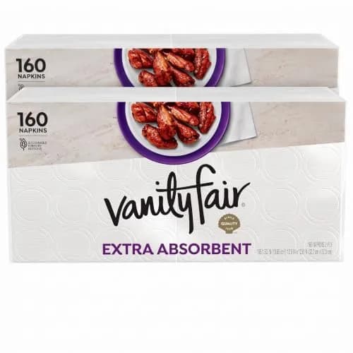 Vanity Fair Extra Absorbent Premium Paper Napkins 320 Count | Soft & Strong for Messy Meals thumbnail 1