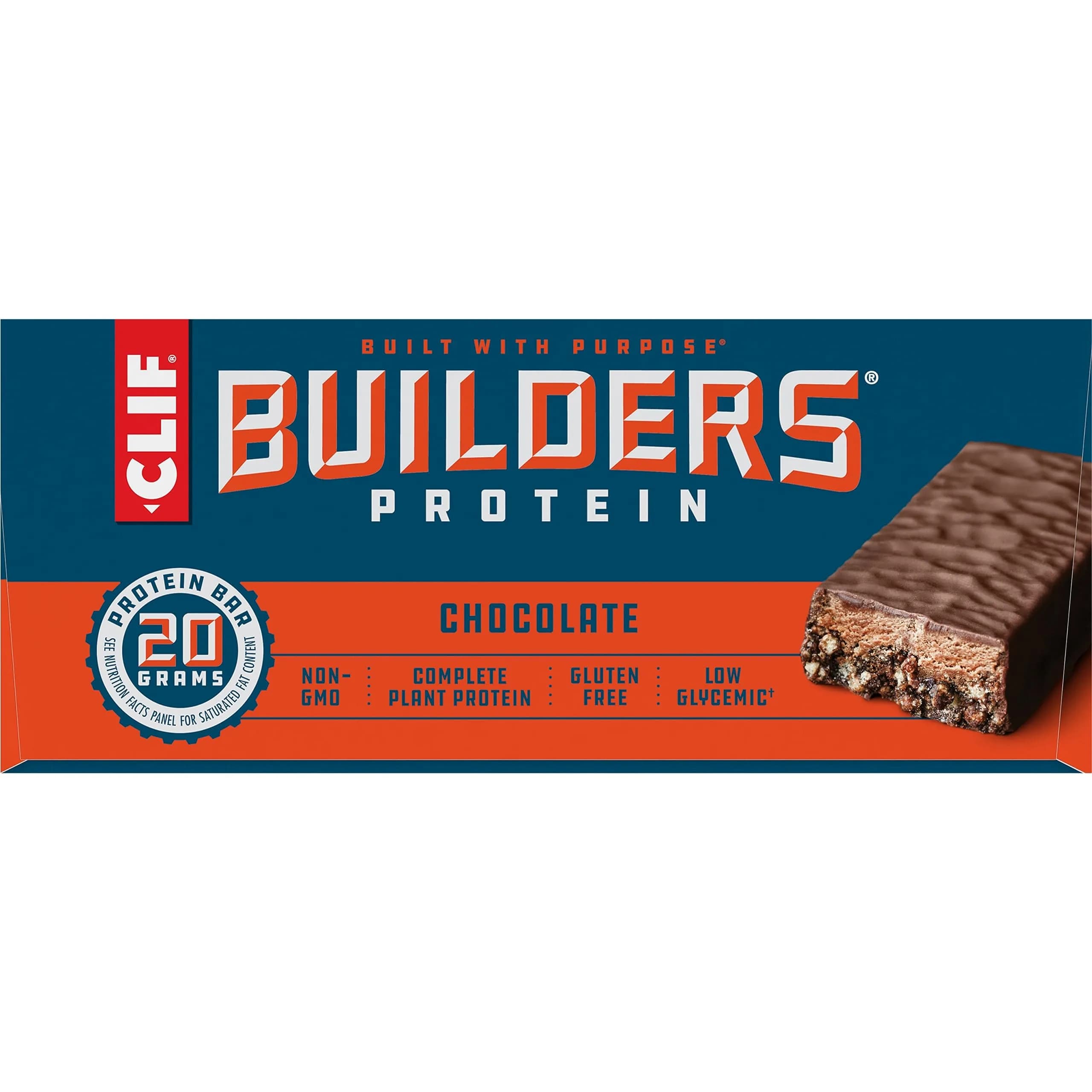CLIF BUILDERS Chocolate Protein Bars - 20g Plant Based Protein - Gluten Free - 2.4 oz. (Pack of 24) - view 9