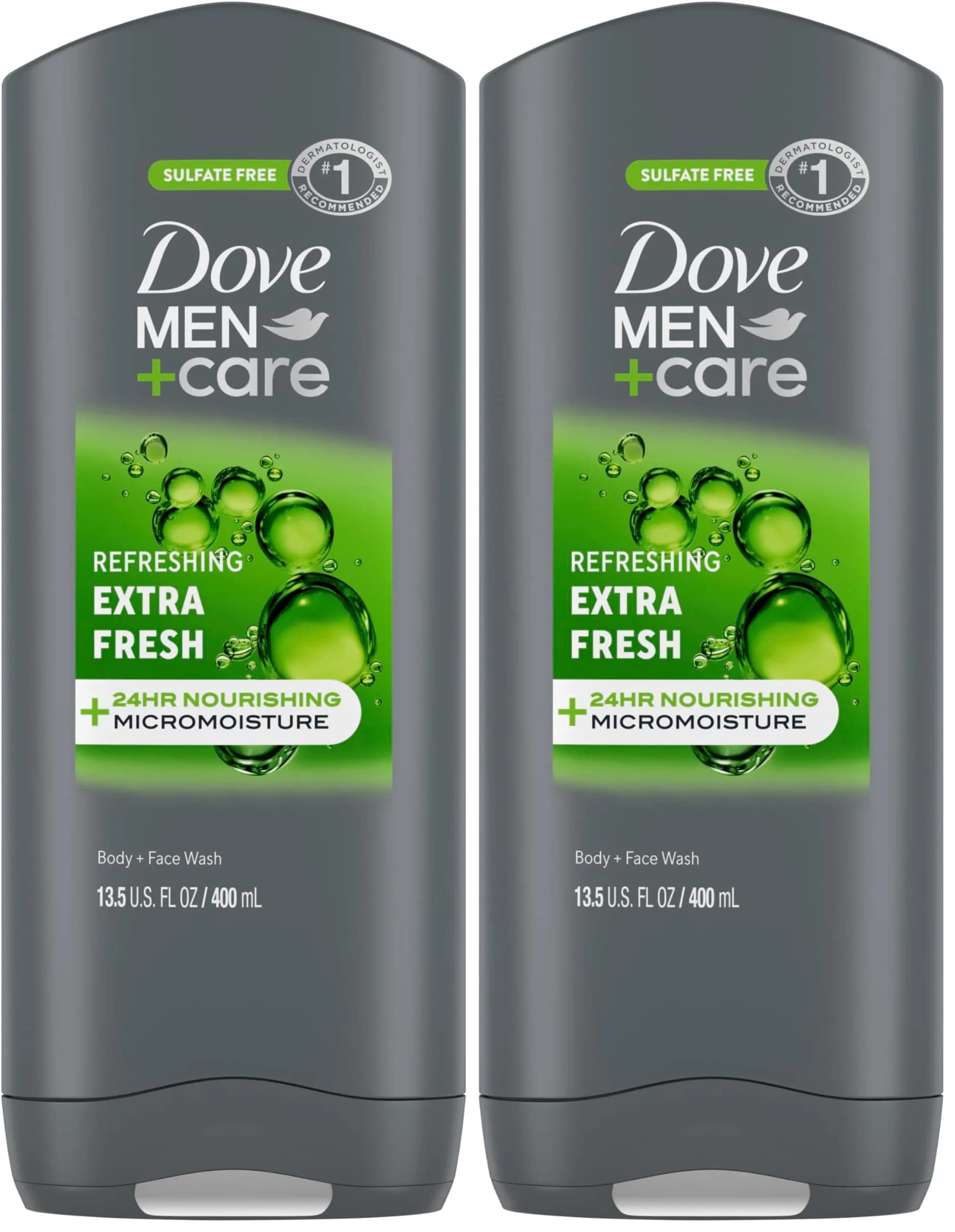 Dove Men+Care Extra Fresh Body and Face Wash 800ml (27 Fl Oz) | Hydrating Formula for Smoother Skin - main product image