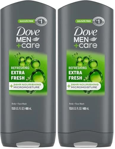 Dove Men+Care Extra Fresh Body and Face Wash 800ml (27 Fl Oz) | Hydrating Formula for Smoother Skin thumbnail 1