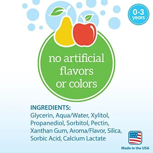 Dr. Brown's Fluoride-Free Baby Toothpaste 40g | Infant & Toddler Oral Care, Apple Pear, 2-Pack thumbnail 4