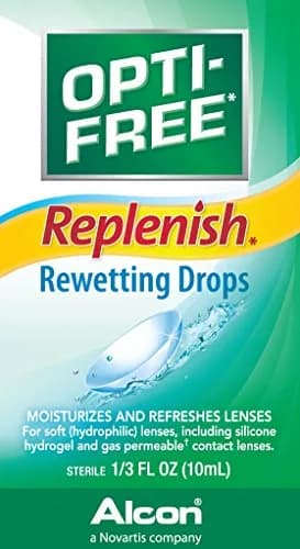 Opti-Free Replenish Rewetting Drops 0.33 Fl Oz | Moisturizes & Prevents Protein Buildup for Contact Lenses thumbnail 2
