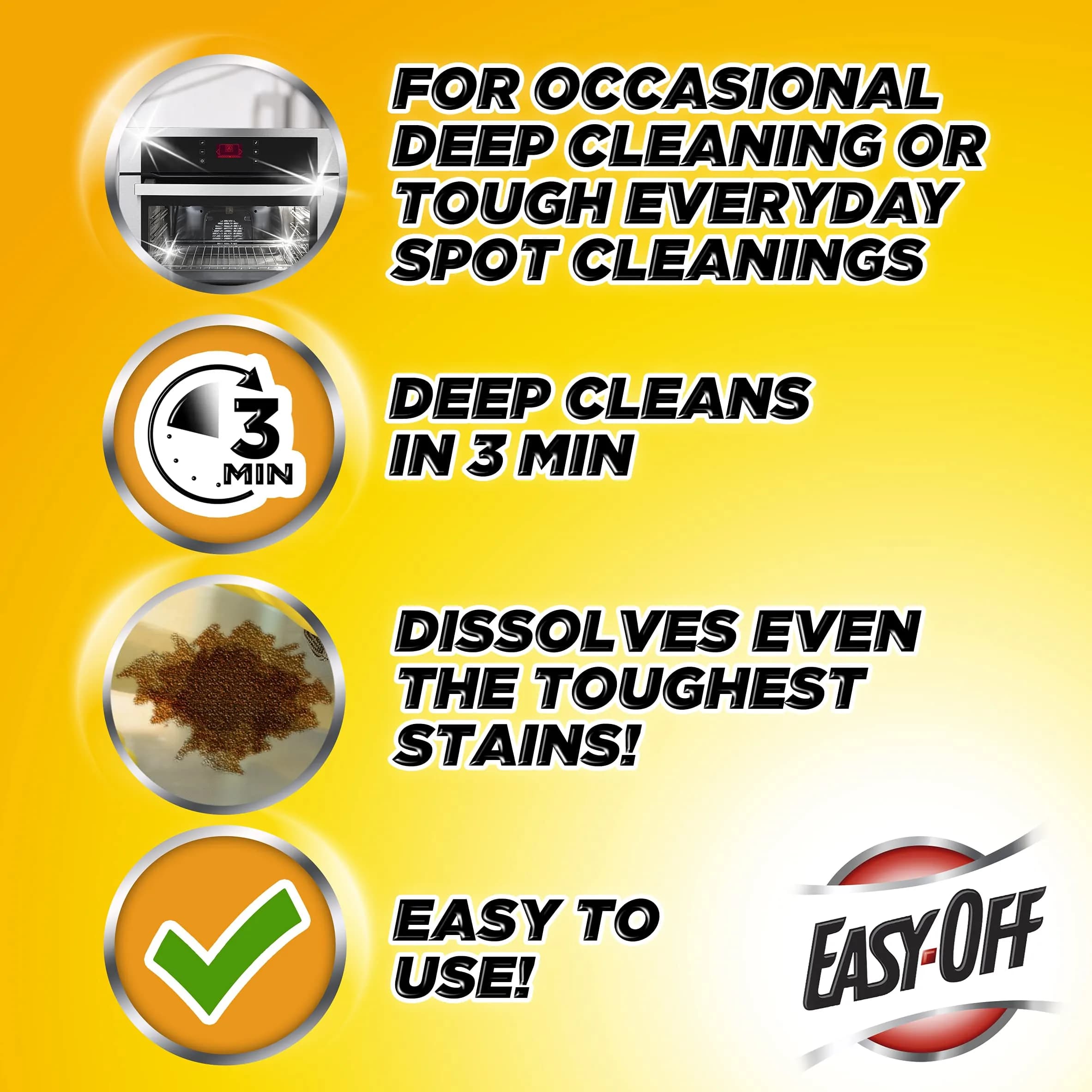 Easy Off Heavy Duty Oven Cleaner Foam 887ml (29 Fl Oz) | Powerful Grease & Burned-On Food Remover - view 5
