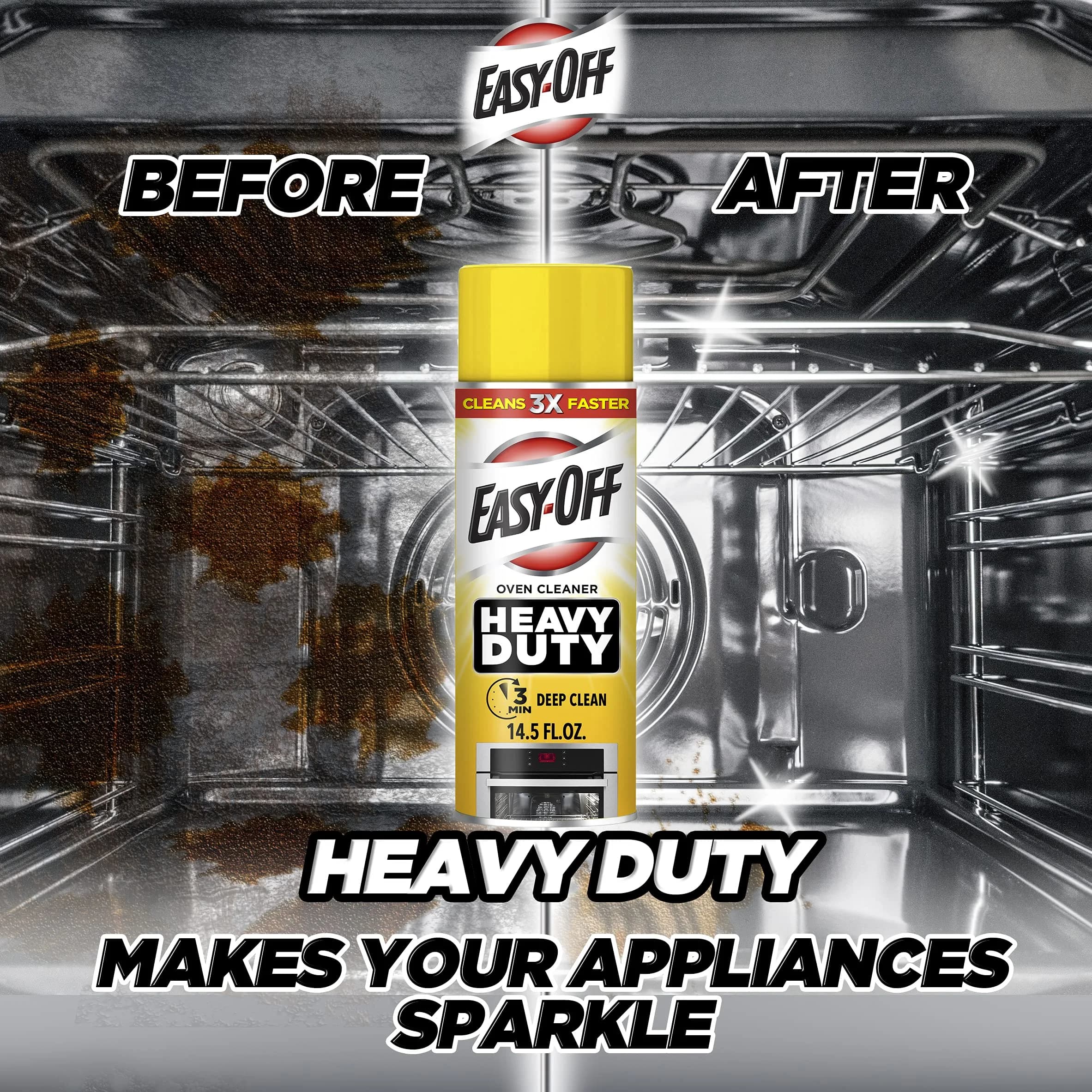 Easy Off Heavy Duty Oven Cleaner Foam 887ml (29 Fl Oz) | Powerful Grease & Burned-On Food Remover - view 7