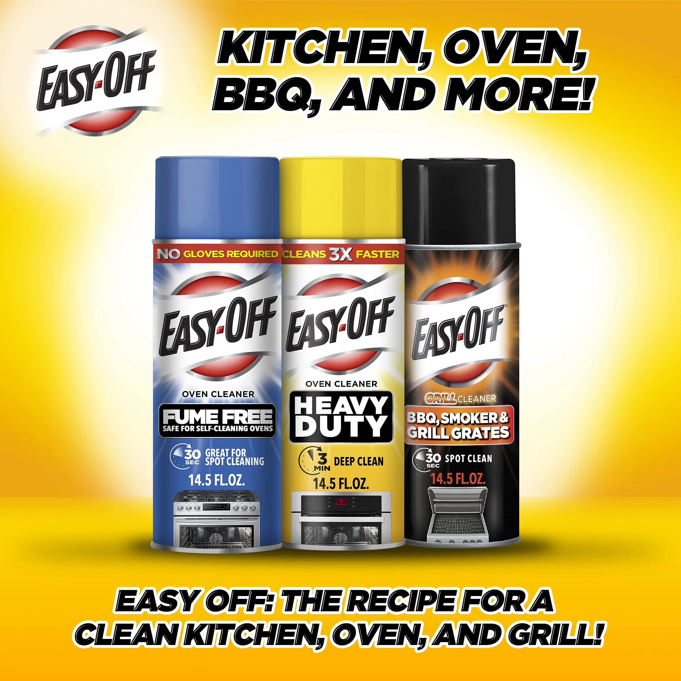 Easy Off Heavy Duty Oven Cleaner Foam 887ml (29 Fl Oz) | Powerful Grease & Burned-On Food Remover - view 8