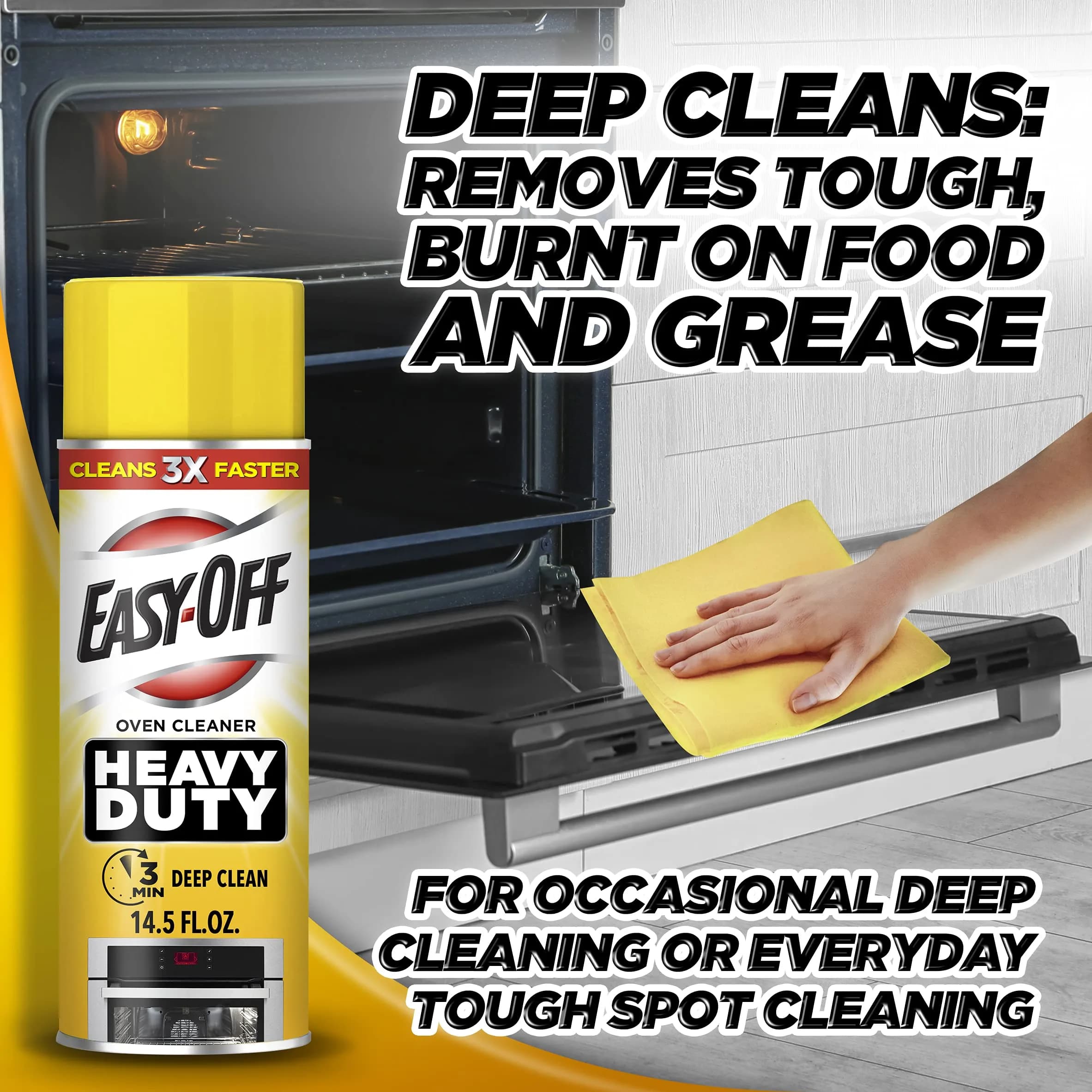 Easy Off Heavy Duty Oven Cleaner Foam 887ml (29 Fl Oz) | Powerful Grease & Burned-On Food Remover - view 2