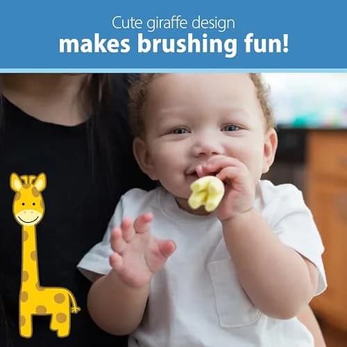 Dr. Brown's Infant-to-Toddler Training Toothbrush Soft Giraffe 2-Pack | BPA-Free for Ages 0-3 Years thumbnail 7