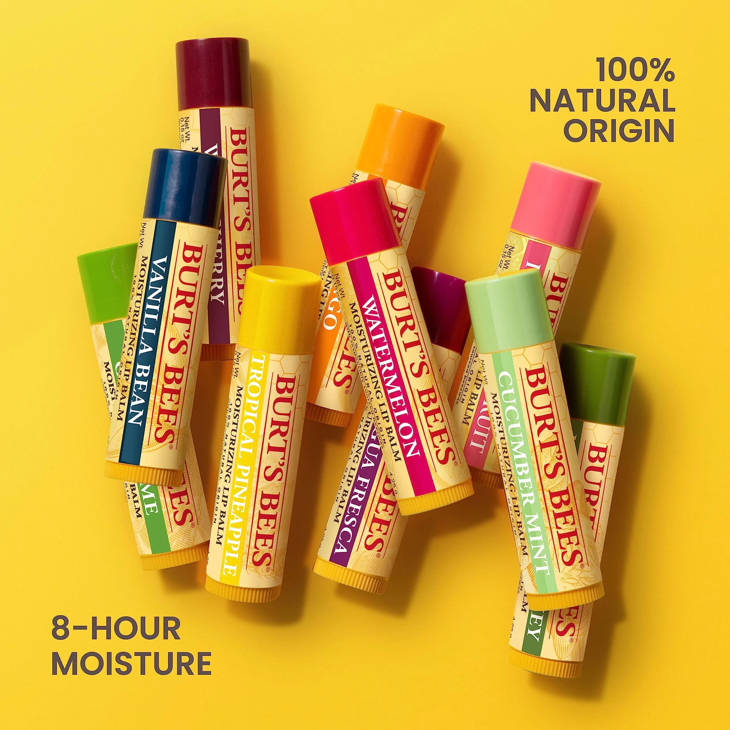 Burt's Bees Pomegranate Tint-Free Lip Balm 0.15 oz (0.44 ml) | Natural Conditioning Lip Treatment - view 6
