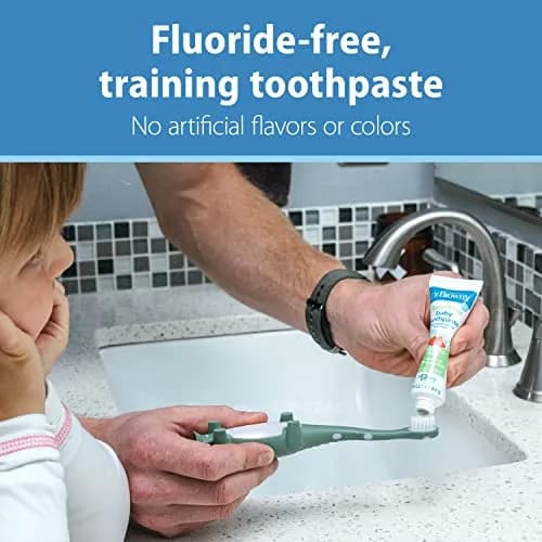 Dr. Brown's Fluoride-Free Baby Toothpaste 40g | Strawberry Flavor, 2-Pack, Safe for 0-3 Years thumbnail 3