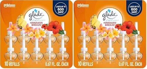 Glade Hawaiian Breeze PlugIns Refills Air Freshener 6.7 Fl Oz (13.4 Fl Oz Total) | Scented with Essential Oils thumbnail 1