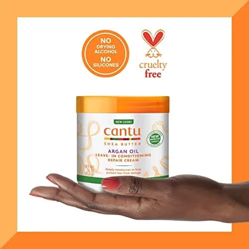 Cantu Leave-In Conditioning Repair Cream 16 oz (473ml) | Pack of 2 | Argan Oil Infused for Damaged Hair thumbnail 7