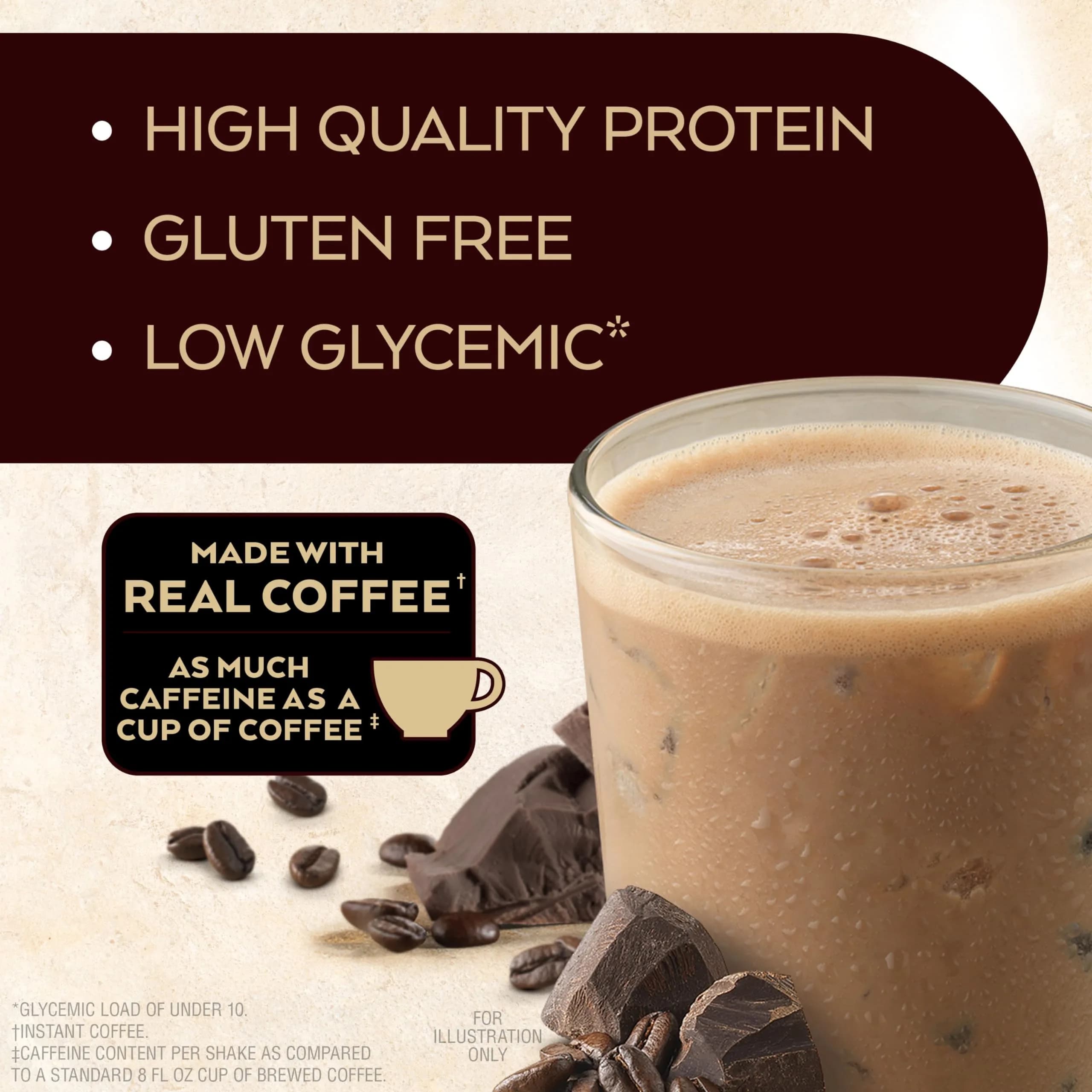 Atkins Mocha Latte Iced Coffee Protein Shake, 15g Protein, 4g Net Carb, 1g Sugar, 24-Pack (325ml (11 fl oz) each) - view 3