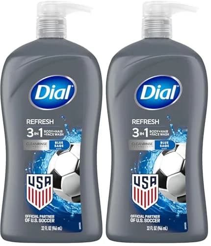 Dial Men Hydro Fresh 3in1 Body, Hair and Face Wash 1.89 L (64 Fl Oz) | All-Day Freshness thumbnail 1