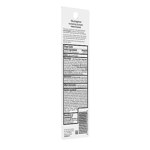 Neutrogena Revitalizing Tinted Lip Balm SPF 20 Sheer Fresh Plum 0.3 oz (0.15 oz Pack of 2) | Hydrates & Improves Lip Texture in 1 Week thumbnail 6
