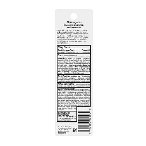 Neutrogena Revitalizing Tinted Lip Balm SPF 20 Sheer Fresh Plum 0.3 oz (0.15 oz Pack of 2) | Hydrates & Improves Lip Texture in 1 Week thumbnail 8