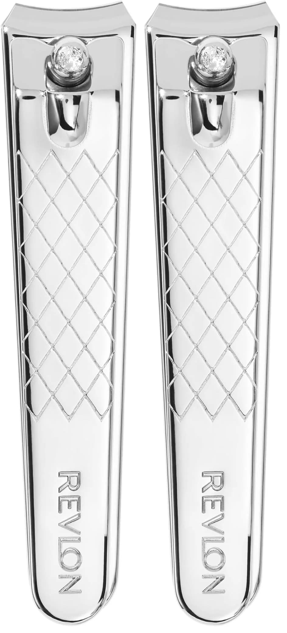 REVLON Mini Nail Clipper Set, Curved Blade Grooming Tools 2-Pack | Easy Grip & Foldaway File - main product image