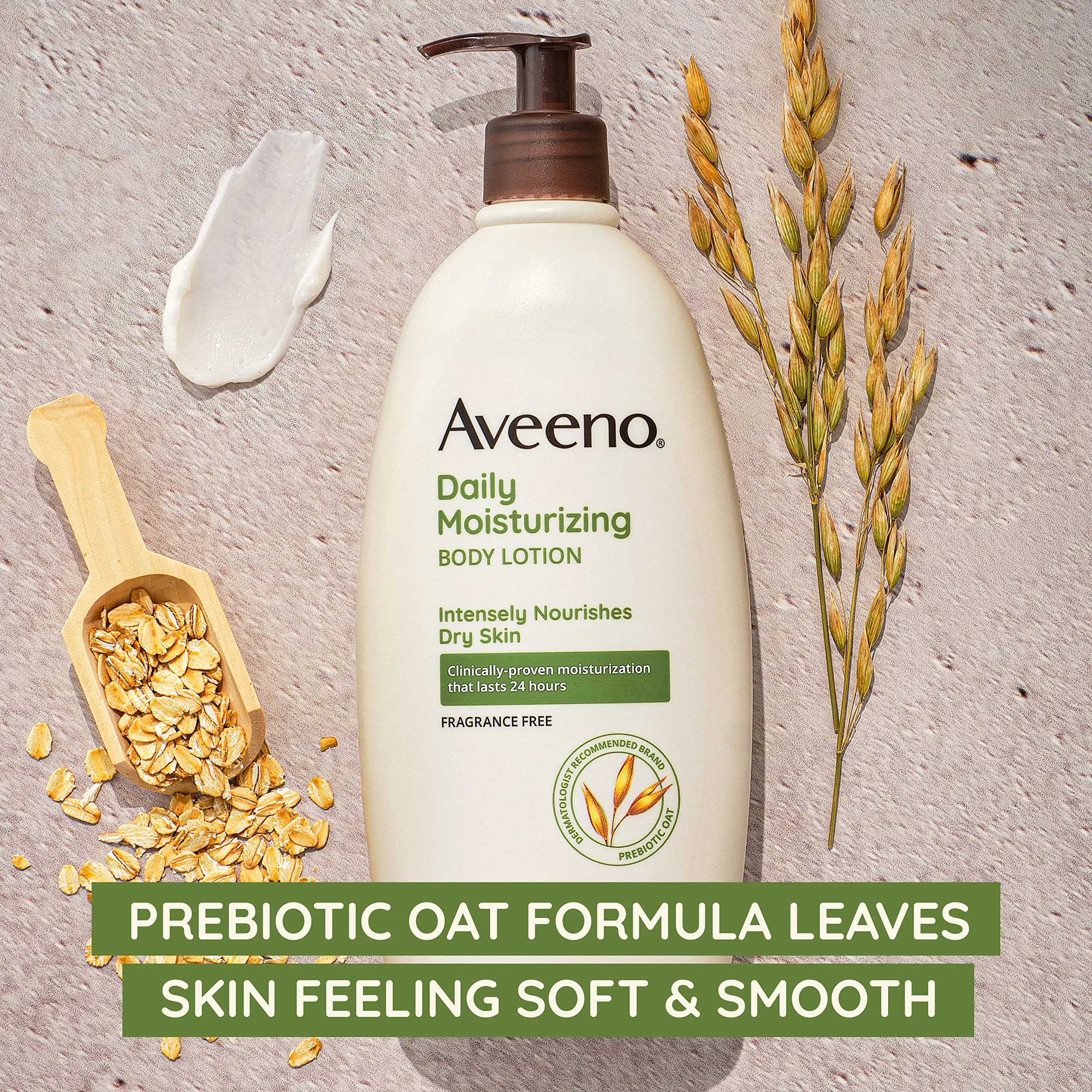 Aveeno Daily Moisturizing Fragrance-Free Body Lotion, 12 fl oz (Pack of 2) - view 4