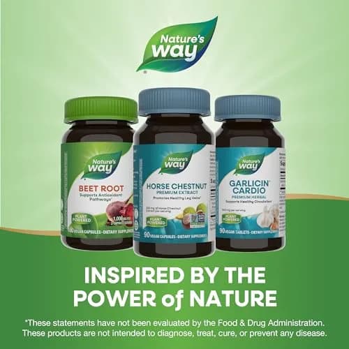 Nature's Way Horse Chestnut Extract Vegan Capsules 180 Count (90 Count Pack of 2) | Supports Healthy Leg Veins with 20% Aescin thumbnail 7