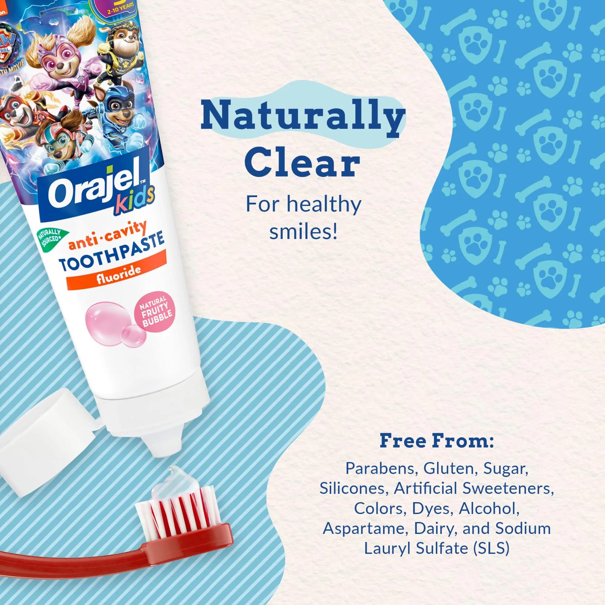 Orajel Kids Paw Patrol Fruity Bubble Fluoride Toothpaste 167ml (5.6oz) | Cavity Protection for Ages 2-10 - view 5