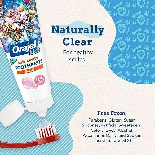 Orajel Kids Paw Patrol Fruity Bubble Fluoride Toothpaste 167ml (5.6oz) | Cavity Protection for Ages 2-10 thumbnail 5