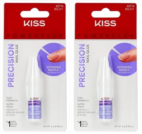 KISS Powerflex Precision Nail Glue 0.10 Oz (Pack of 2) | Bonds Artificial Nails Instantly thumbnail 1