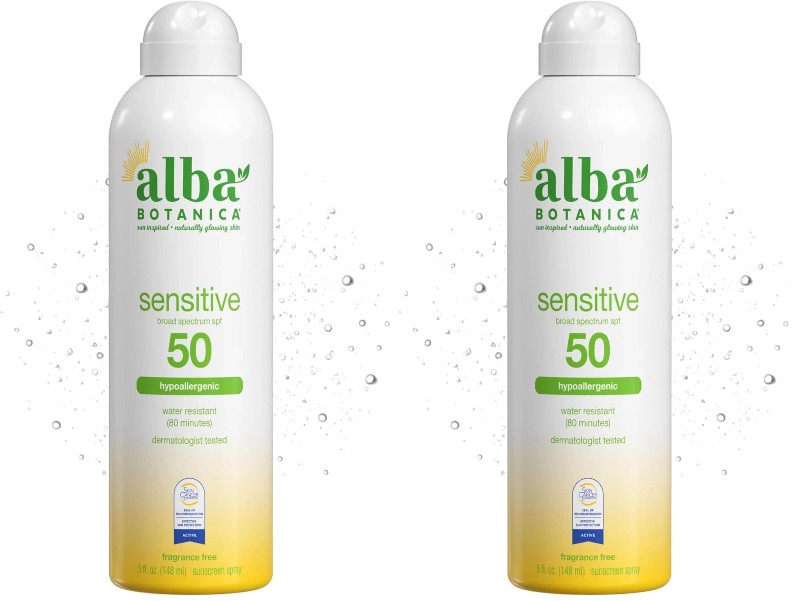 Alba Botanica Sensitive Fragrance-Free Sunscreen Spray SPF 50 354ml (12 fl. oz.) | Broad Spectrum Water Resistant - main product image