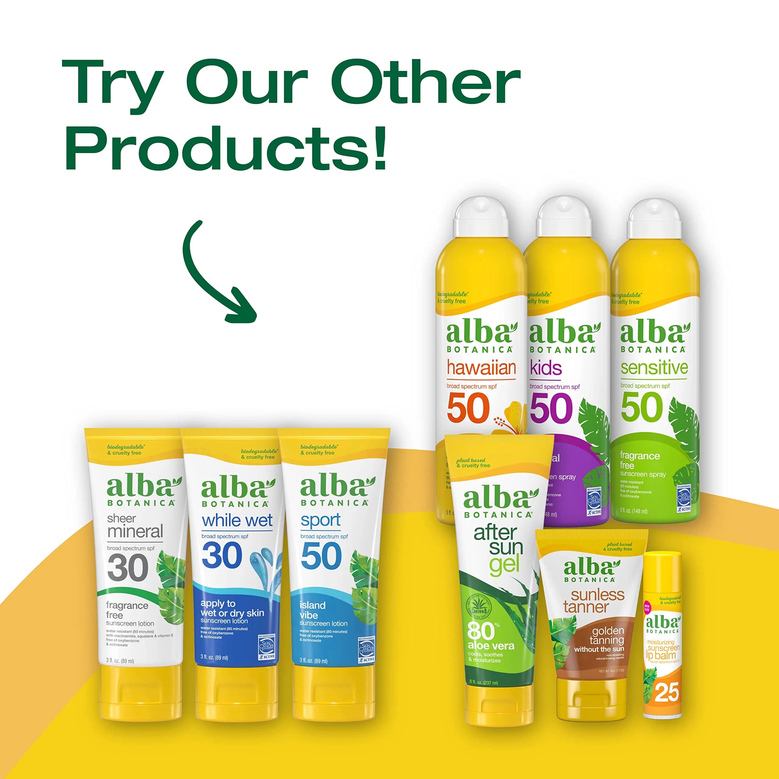 Alba Botanica Sensitive Fragrance-Free Sunscreen Spray SPF 50 354ml (12 fl. oz.) | Broad Spectrum Water Resistant - view 5