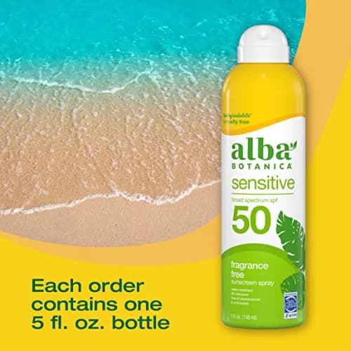 Alba Botanica Sensitive Fragrance-Free Sunscreen Spray SPF 50 354ml (12 fl. oz.) | Broad Spectrum Water Resistant thumbnail 3