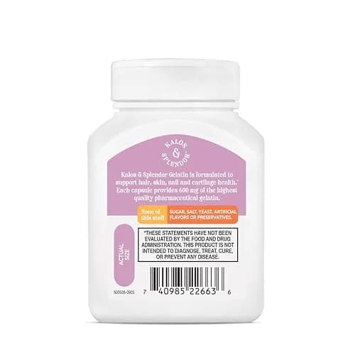 21st Century Gelatin 600mg Capsules, 400 Count (1600mg/serving) | High Protein Thickening Agent for Hair, Nails & Joints thumbnail 9
