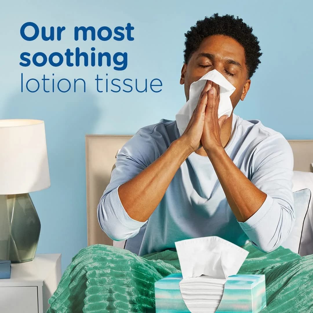 Puffs Plus Lotion Facial Tissue Family Box | Soothing Softness for Sensitive Noses - view 4