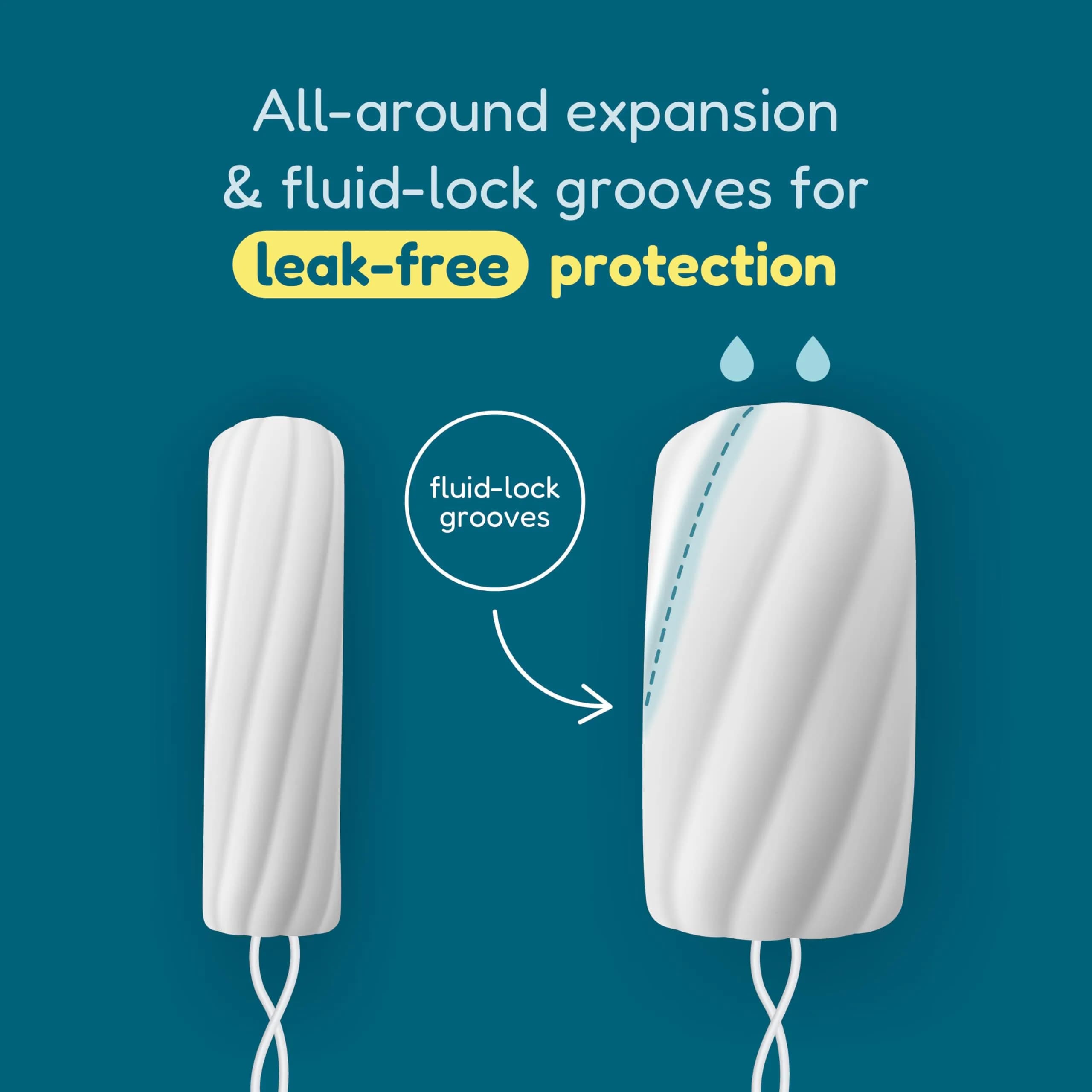 o.b. Super Plus Unscented No-Applicator Tampons, 40 Count, Pack of 2 - view 4
