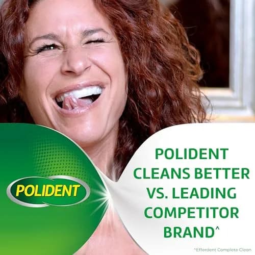 Polident Overnight Whitening Denture Cleanser Tablets - 120 Count (Pack of 2) - view 3