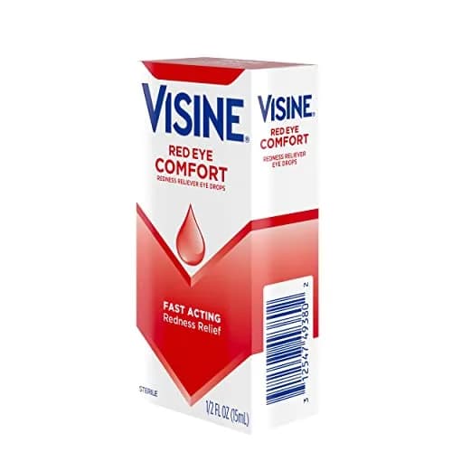 Visine Red Eye Comfort Redness Relief Eye Drops 2 Pack | Fast-Acting 0.05% Tetrahydrozoline for Minor Eye Irritation thumbnail 7