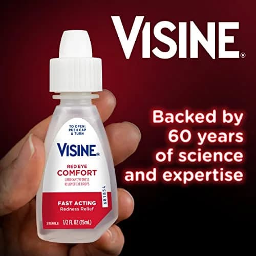 Visine Red Eye Comfort Redness Relief Eye Drops 2 Pack | Fast-Acting 0.05% Tetrahydrozoline for Minor Eye Irritation thumbnail 3
