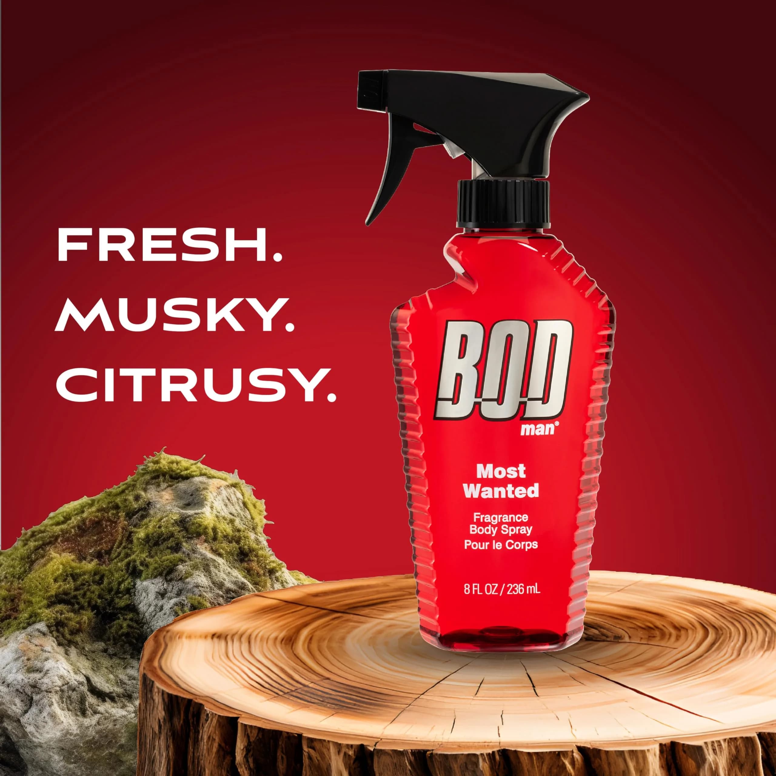 BOD Man Most Wanted Fragrance Body Spray 473ml (16 fl oz) Pack of 2 | Long-Lasting Scent for Men - view 2