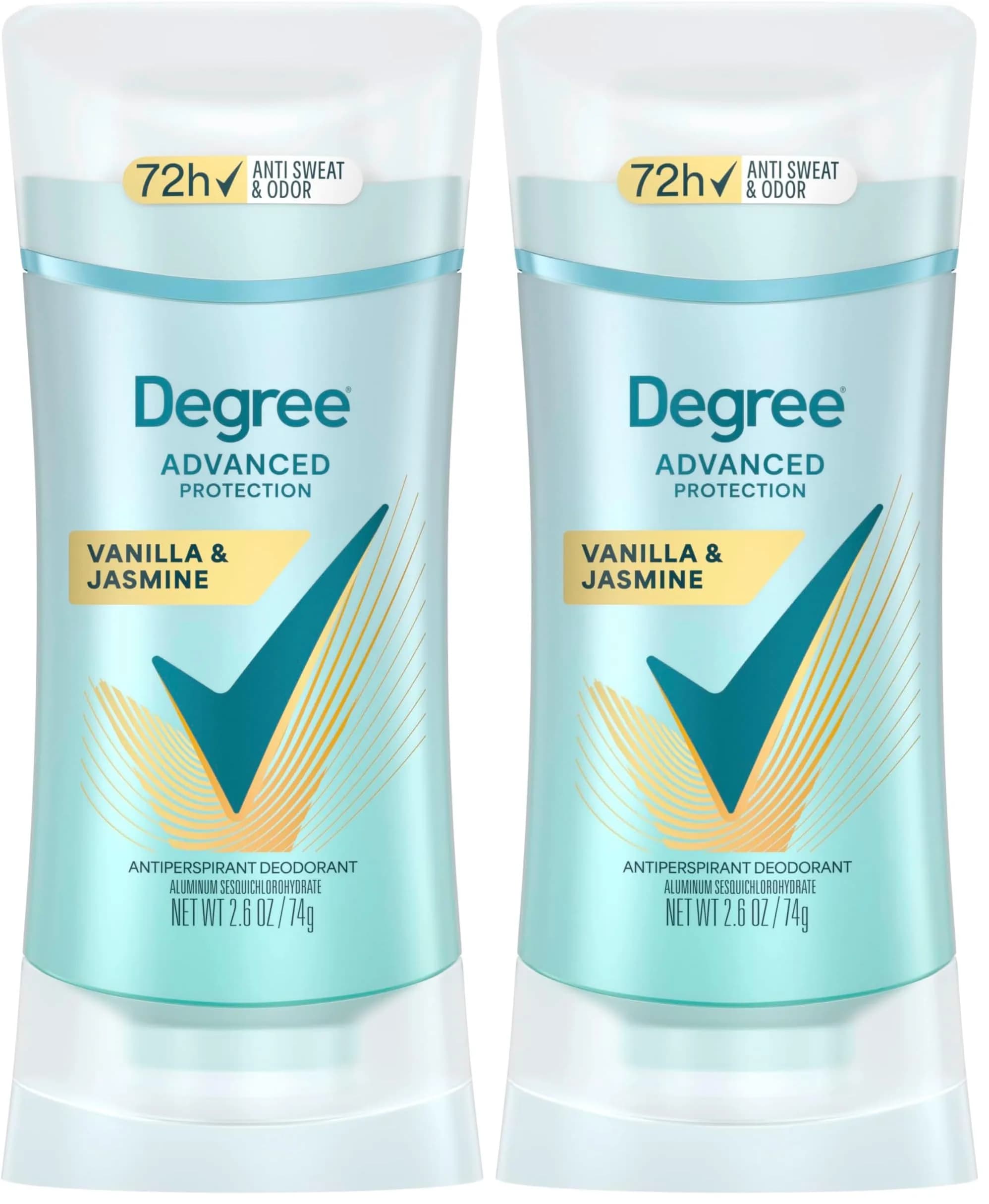 Degree Advanced Protection Antiperspirant Deodorant Vanilla & Jasmine 2.6 oz | 72-Hour Sweat & Odor Control