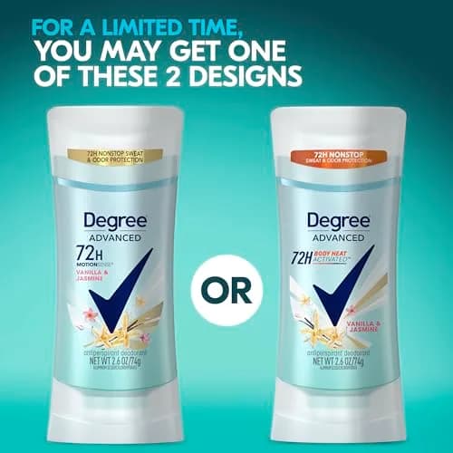 Degree Advanced Protection Antiperspirant Deodorant Vanilla & Jasmine 2.6 oz | 72-Hour Sweat & Odor Control thumbnail 2