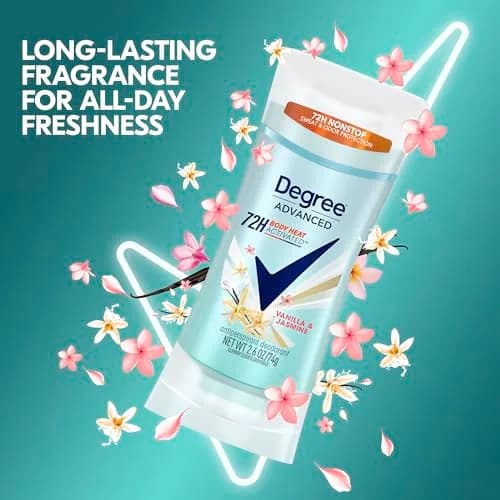 Degree Advanced Protection Antiperspirant Deodorant Vanilla & Jasmine 2.6 oz | 72-Hour Sweat & Odor Control thumbnail 3