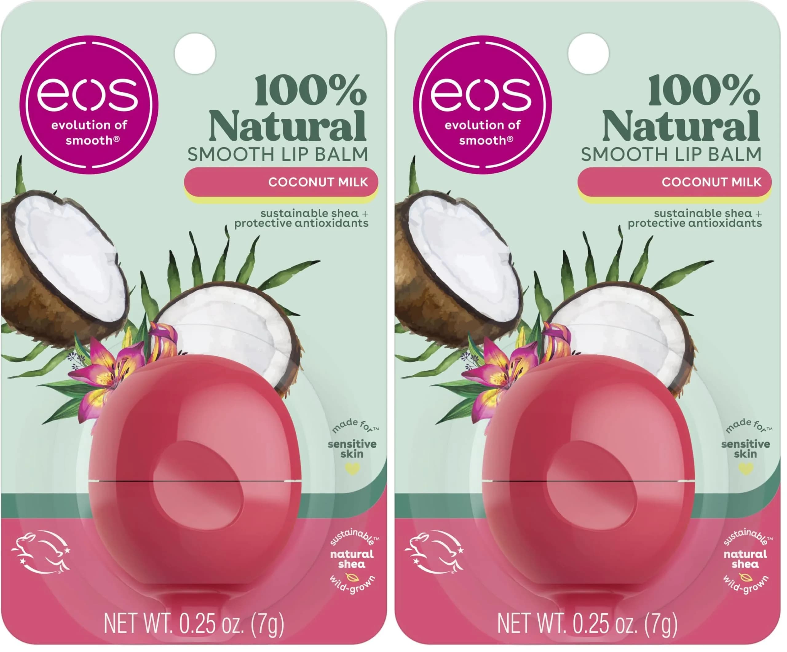 eos Coconut Milk Lip Balm 14 g (0.5 oz) | All-Day Moisture for Sensitive Skin - main product image