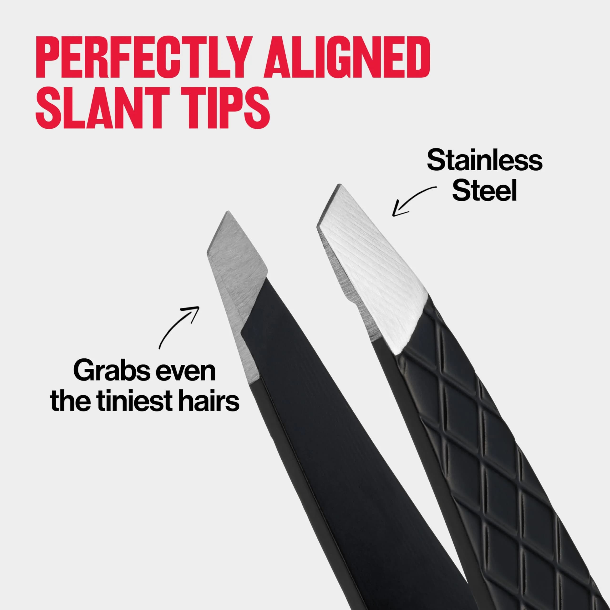 REVLON Expert Slant Tip Tweezer, Stainless Steel | Pack of 2 | 4.5 cm (1.9 in) - view 5