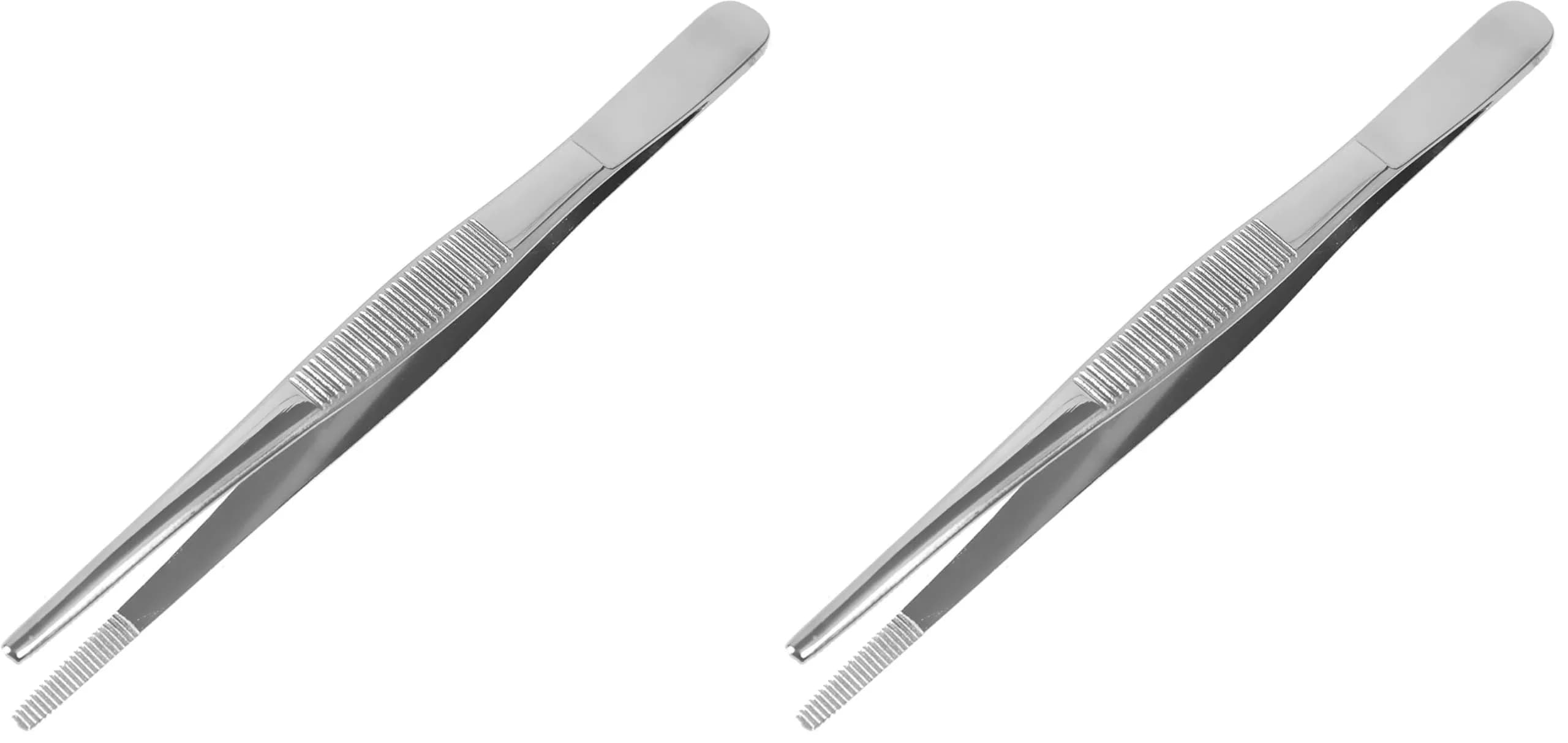 MABIS Stainless Steel Dressing Forceps 5.5 Inch | Serrated Thumb Grip for Precise Medical & First Aid Tasks — Silver
