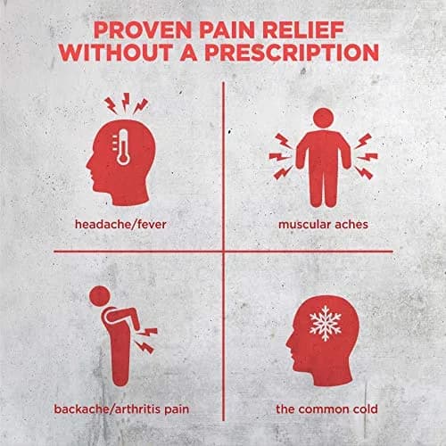GoodSense Ibuprofen Tablets 200 mg | Fever & Pain Relief for Adults & Kids 12+ (500 Count Pack of 2) thumbnail 3